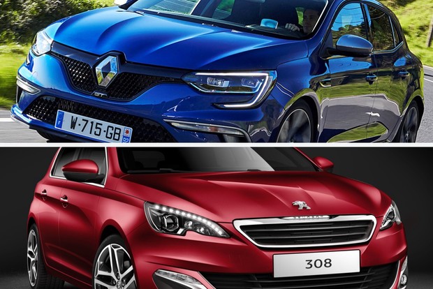 Francuska liga prvaka: Renault Megane vs Peugeot 308